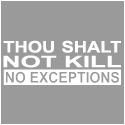Vegan T-Shirt: Thou Shalt Not Kill No Exceptions
